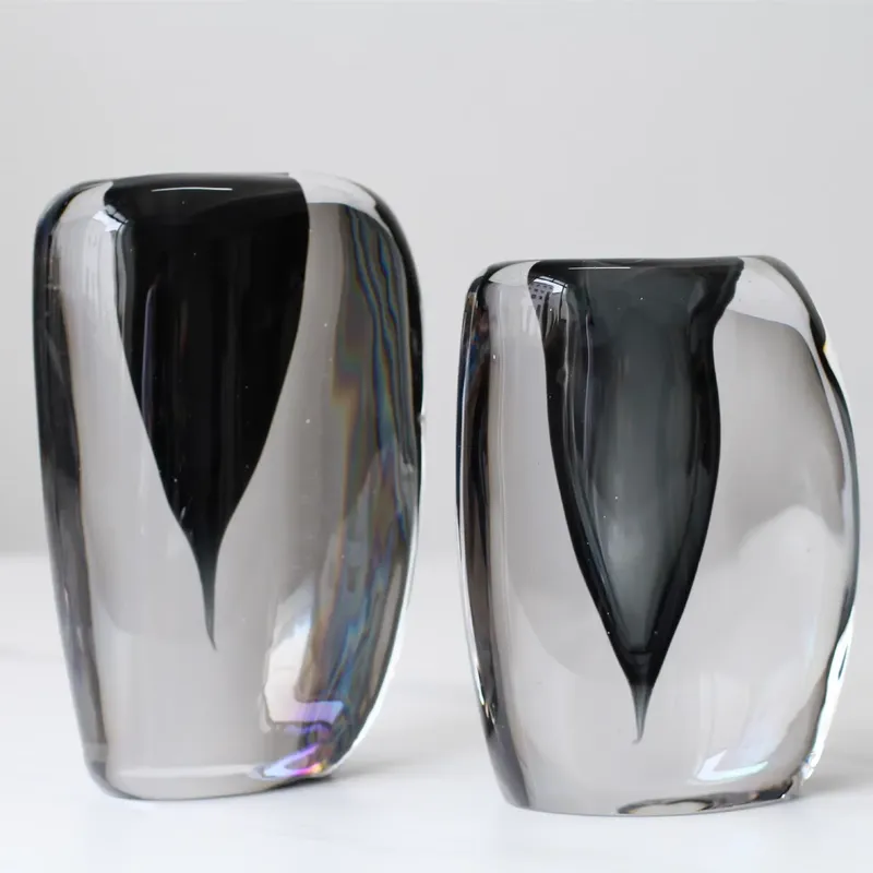 Desk Setup Minimalist - Modern Luxury Thickened Glass Vase Creative