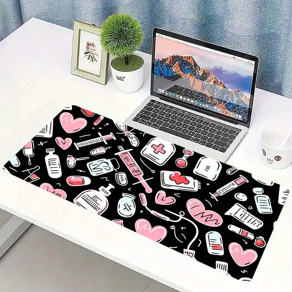 Kawaii Pink Medical Pattern Ga - огляд і ціна Desk Setup Pc And Laptop