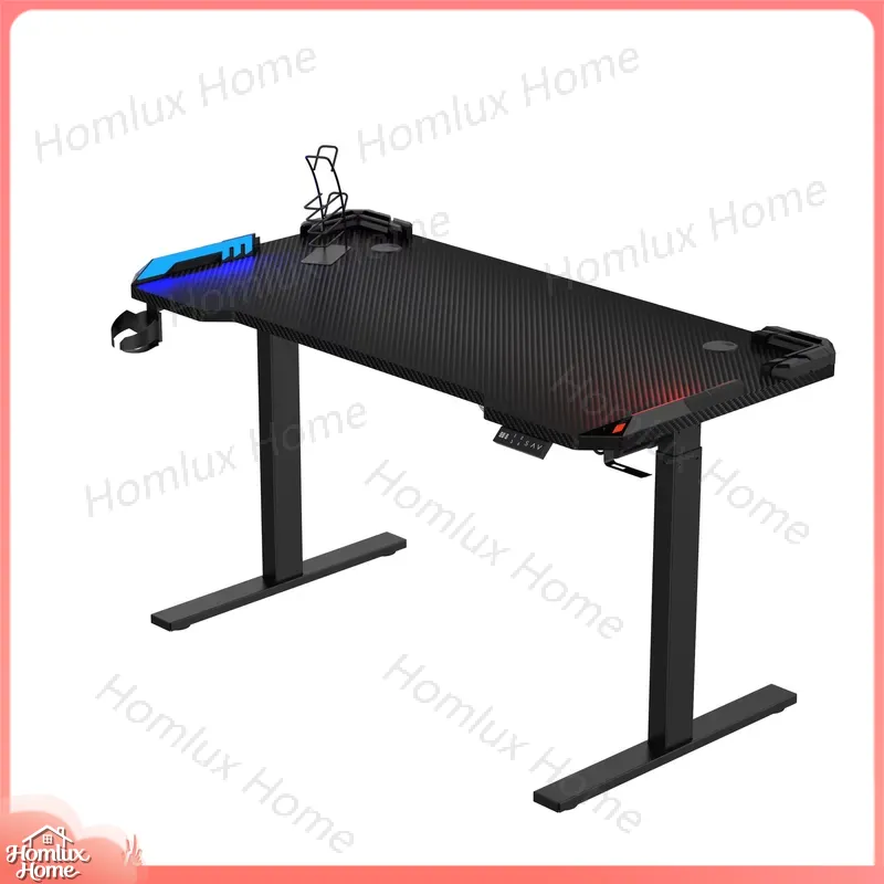Custom Adjustable RGB LED Desk - огляд і ціна Desk Setup L Shaped