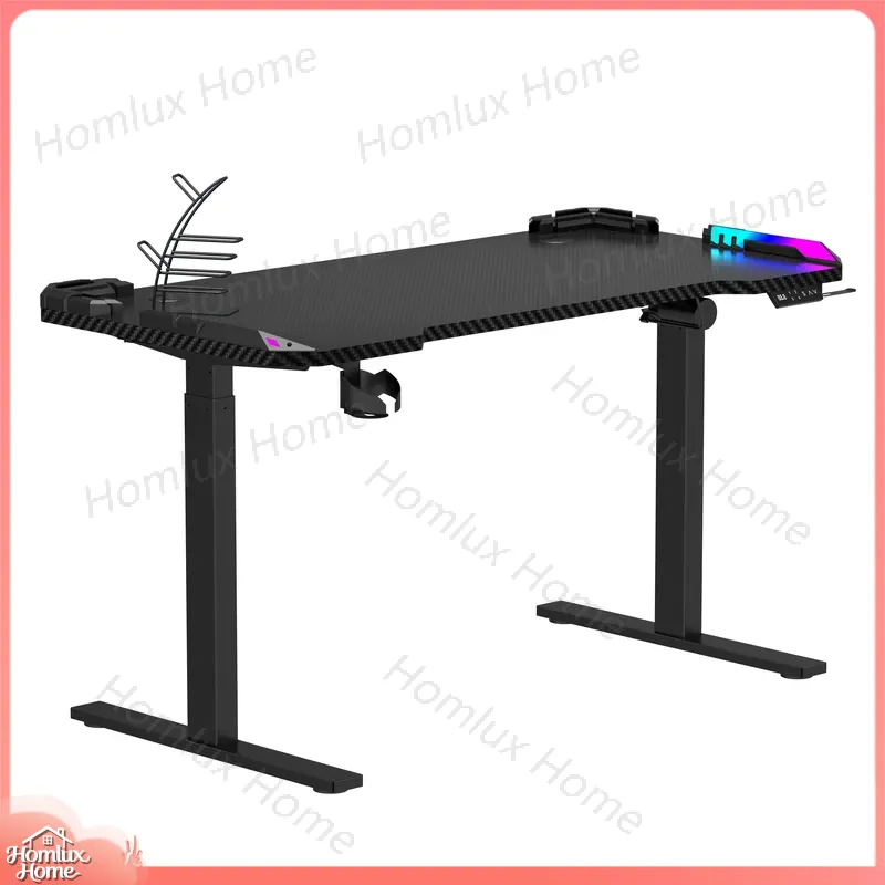 Custom Adjustable RGB LED Desk - огляд і ціна Desk Setup L Shaped